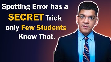 Error Detection and Correction Trick | Error Spotting in English Tricks | English Grammar Lessons