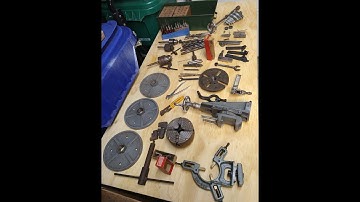 Accessories for a Craftsman Atlas 618 1938 era "6x18" metal lathe 101.07301