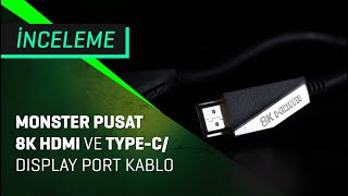 Monster Pusat 8K HDMI ve Type-C/ DisplayPort Kablo