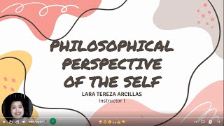 Understanding the Self  - Philosophical Perspective of the Self