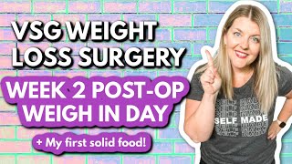 VSG 2-Week Post Op Update & First Soft Food! Weekly Gastric Sleeve Bariatric Surgery Weigh In Day screenshot 1