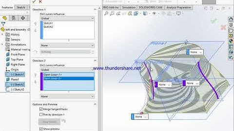 solidworks basics tutorial #9 boundary and loft features