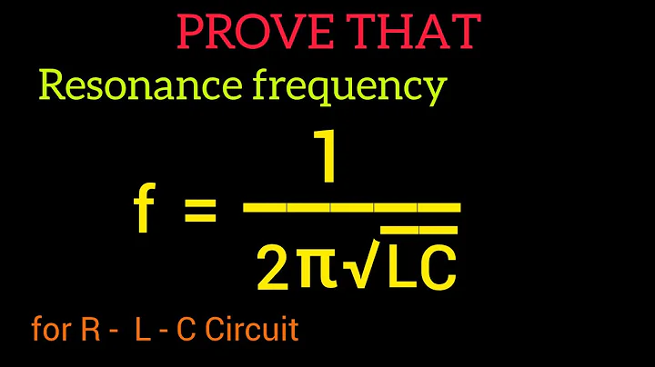 #Proof that #resonance #frequency for R-L-C circuit is given by f= 1/(2π√LC)