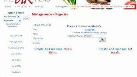The UK Menu - Menu Tutorial Part 1: Creating Your Categories
