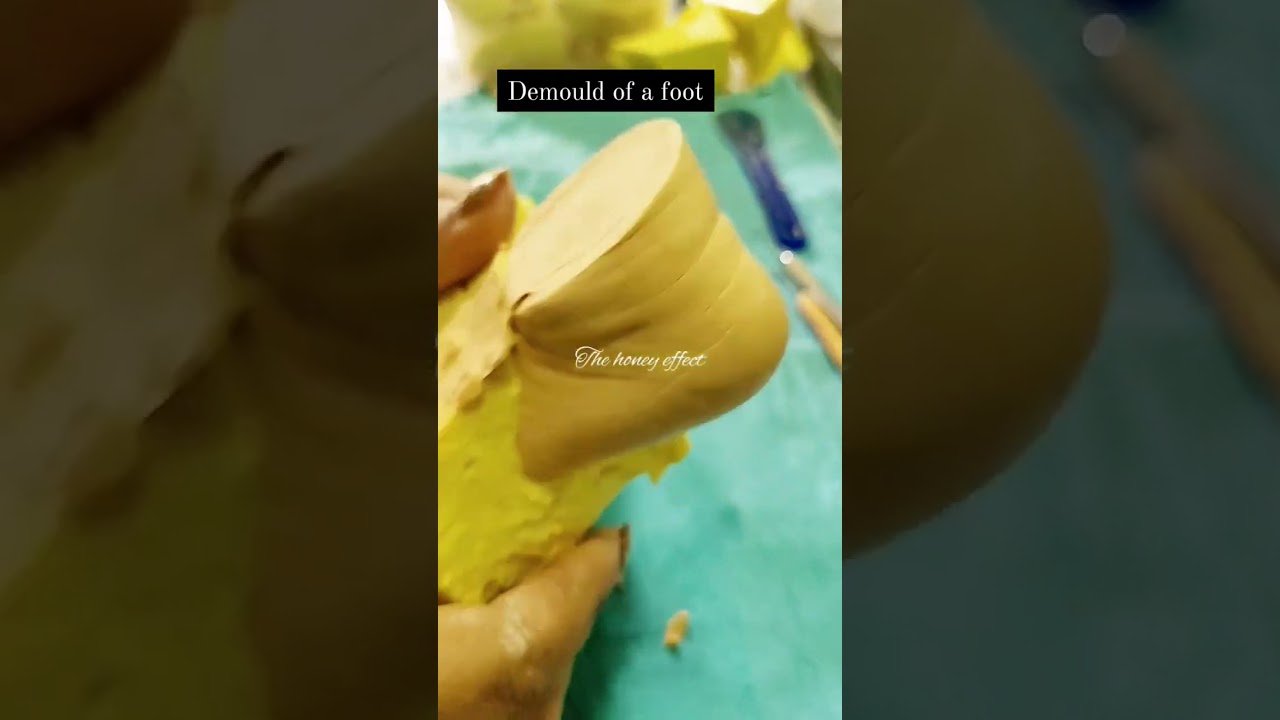 demould of a baby's foot 3d impression 