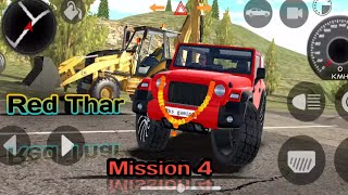 Modified Mahindra Red Thar 🥰|Indian Cars Simulator 3D New special video| Red Thar mission 4