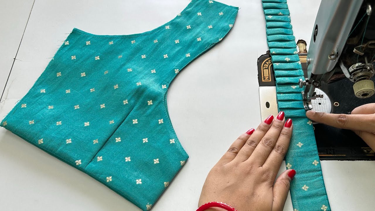 Blouse Neck Design | Frill Blouse Back Designs | Cutting And Stitching Back Neck Blouse Design