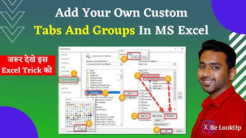 5- Add Your Own Custom Tabs And Groups In Excel | How To Customize Ribbon In Excel | BeLookUp