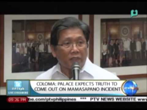 coloma palace expects truth to come out on mamasapano mamasapano incident report