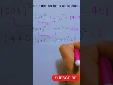 Math trick for