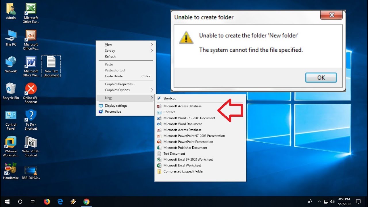 no se pueden crear carpetas alrededor de Windows 7