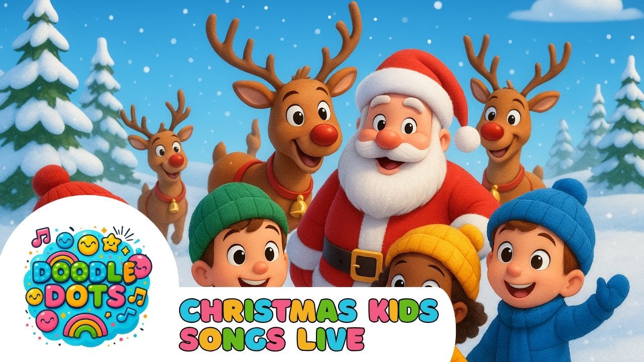 🎅 Christmas Kids Songs Live! ️ Snowy Fun & Holiday Music for Children ...
