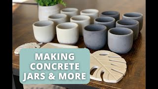 Making Concrete Candle Jars & More!