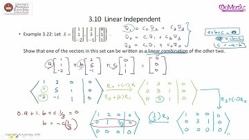 Part 3/3: Linearly Independent and Linearly Dependent Set of Vectors
