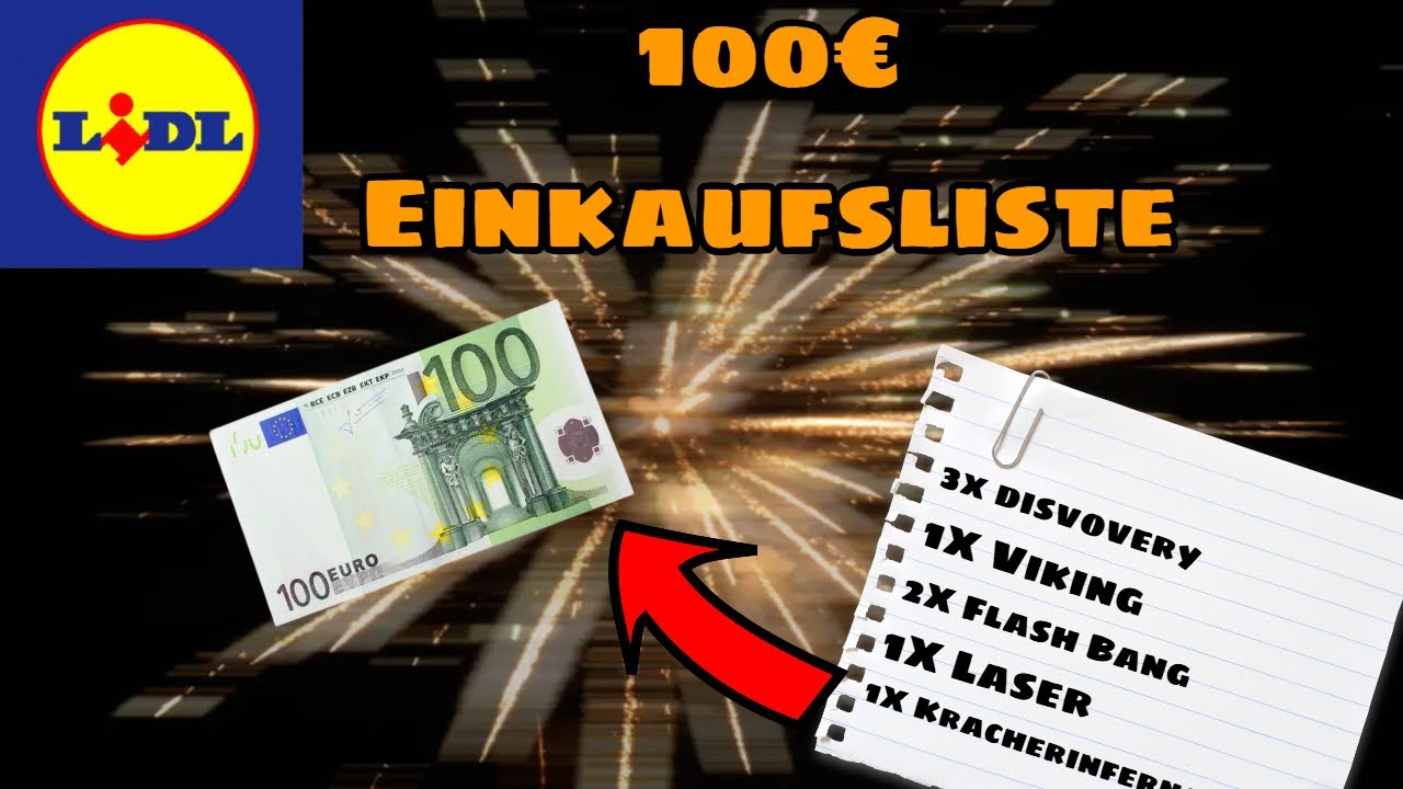 100€ LIDL Feuerwerk Einkaufsliste für Silvester!