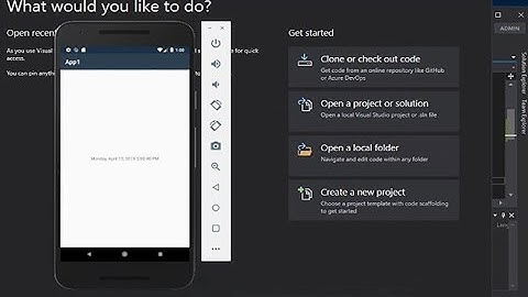 Visual Studio  (First Xamarin Android App)