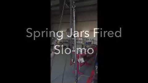 slickline spring jar fired in normal position #slickline #wireline #firstvideo