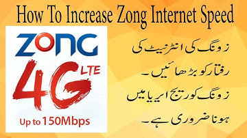 How To Increase Zong Internet Speed Zong 4g 3g Device