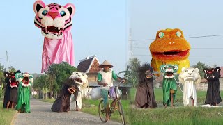 Barongan Raksasa Katak dan Pink muncul