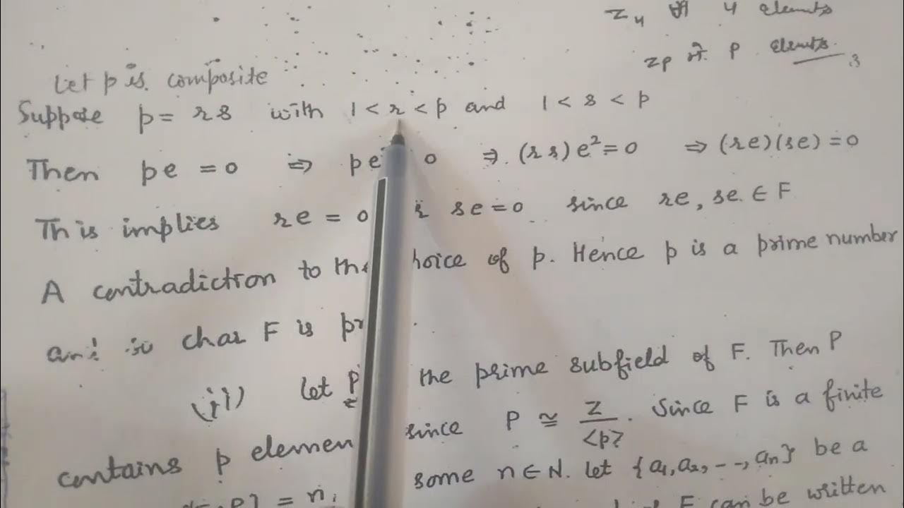 lecture 8 field extension..char F is p and q=p^n for a field having q elements YouTube
