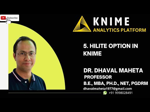 5. HILITE Option in KNIME|| Dr. Dhaval Maheta
