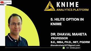 5. HILITE Option in KNIME|| Dr. Dhaval Maheta