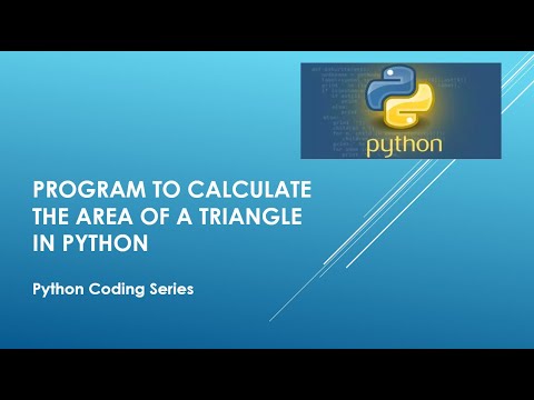 Program to calculate the area of a triangle in Python - YouTube