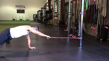 3-POINT PLANK BAND-RESISTED LAT PULL