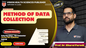 METHOD OF DATA COLLECTION | LEC 30 | NURSING RESEARCH | BSCN 7TH SEM | DR BHARAT PAREEK