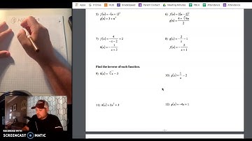 Homework Help Inverse Functions