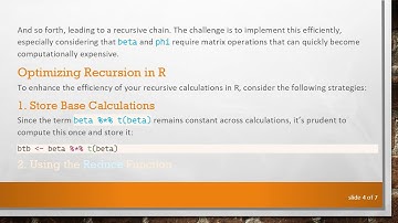 Efficient Recursive Calculations in R: Optimizing Performance with Reduce