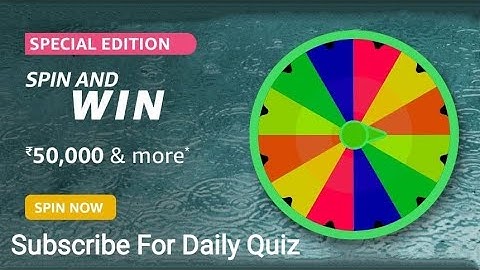 Amazon Special Edition Spin And Win Quiz Answers Today | 10 June 2021