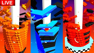 New Stack Ball 🏀🏈 game live 19 #stackball #live