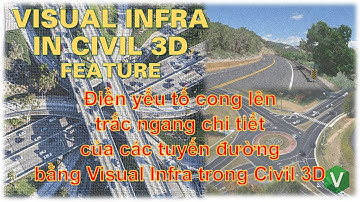 Điền Yếu tố cong lên trắc ngang chi tiết bằng Visual Infra trong Civil 3D