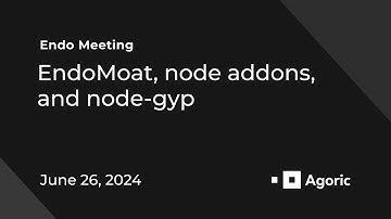 Endo Sync: EndoMoat, node addons, and node-gyp