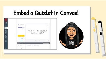 How To Embed a Quizlet In Canvas! (No Sound)