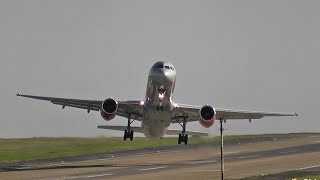 CROSSWIND landings \& Go Arounds at Leeds Bradford Airport