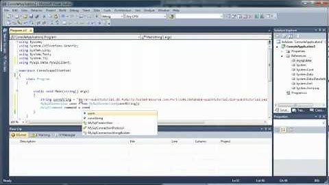 YouTube   Connect to MySQL Database   Use Select  Insert  Update   C# C Sharp Visual Studio 2010