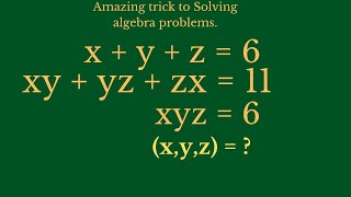 Amazing Trick To A Very Nice Algebra Math Problem