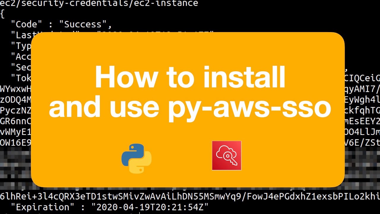 py-aws-sso: How to install and use - simplying AWS SSO Credentials for Python Developers