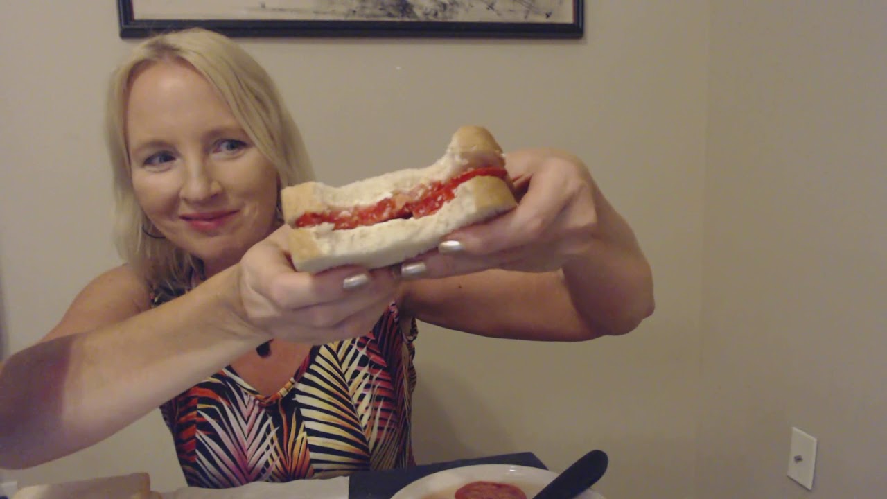 ASMR | Making & Eating Tomato Sandwiches