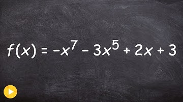 Writing an equation in standard form so that we can determine end behavior