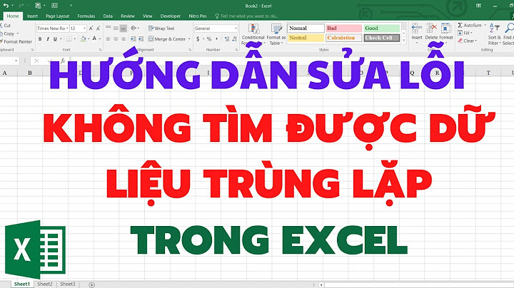 Lỗi không thể tìm thấy dữ liệu trong excel