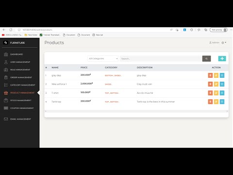 Source code website quản lý sản phẩm bằng laravel PHP full code + database MYSQL + báo cáo