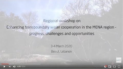 Transboundary Water Cooperation deliberated during Regional Workshop in Beirut