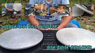 WAJAN CETAKAN CREPES BISA DIPUTAR TIDAK BERGESER DAN KOMPOR YANG DIPAKAI SEPERTI APA!!!