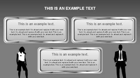 Metallic Text Boxes Collection for PowerPoint by PoweredTemplate.com