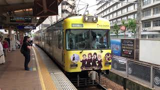 京阪600形 響け！ユーフォニアムラッピング車 びわ湖浜大津駅発車！