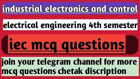industrial electronics and control mcq questions/iec mcq questions in hindi and english