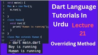LECTURE  - 21 OVERRIDING METHOD IN DART || FLUTTER MOBILE APPLICATION DEVELOPMENT